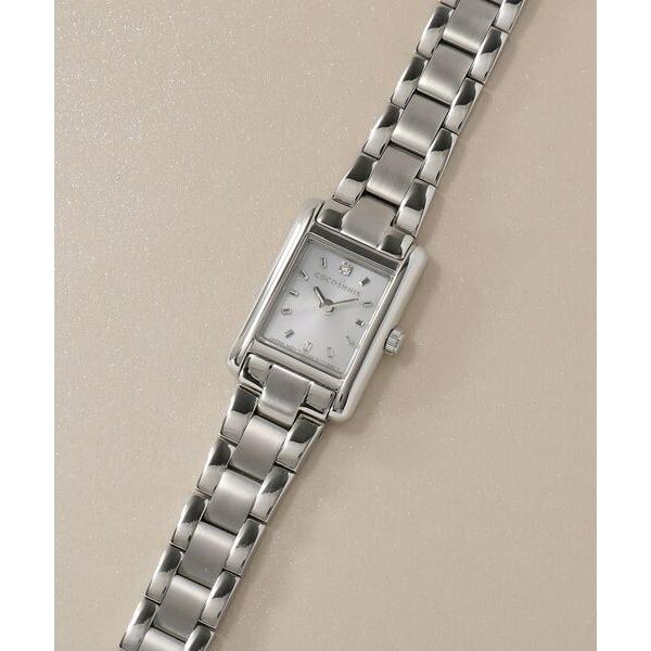 COCOSHNIK / ココシュニック SSスクエアメタルバンド ウォッチ（シルバー旭光ダイヤモンド...