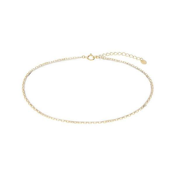 COCOSHNIK / ココシュニック （YG×WG）ベネチアン×アズキチェーン　2連　アンクレット