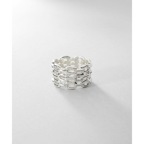 COCOSHNIK / ココシュニック シルバー トリプルPCチェーンモチーフリング