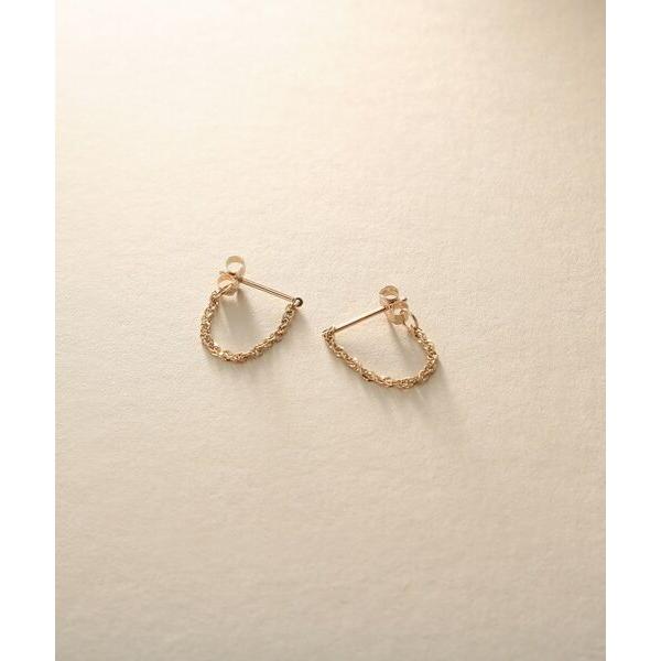 COCOSHNIK / ココシュニック K10スクリューチェーン フープピアス
