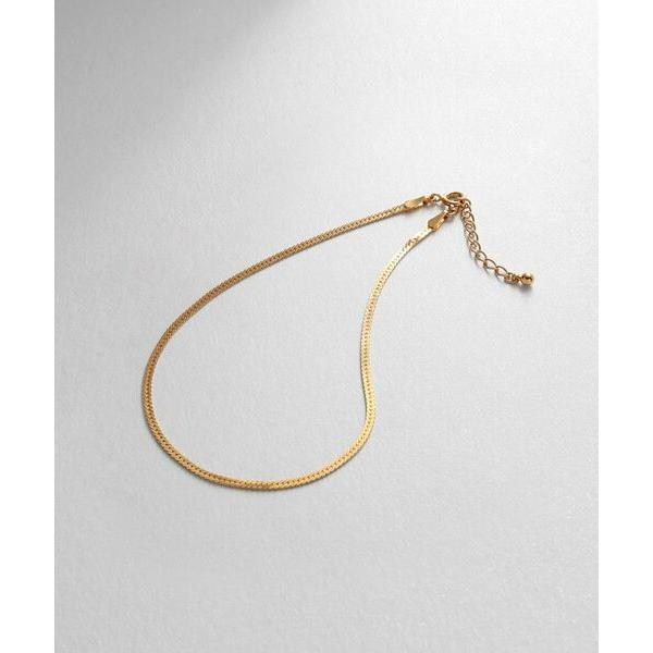 COCOSHNIK / ココシュニック シルバー デザインチェーン フラットスネークアンクレット G...