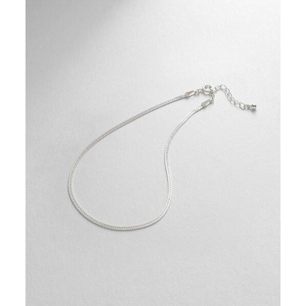 COCOSHNIK / ココシュニック シルバー デザインチェーン フラットスネークアンクレット