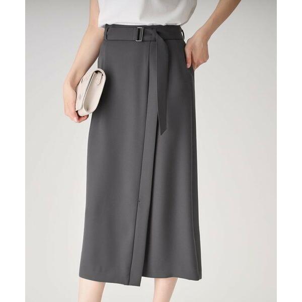 COUP DE CHANCE / クードシャンス 【洗える／日本製】ラップ風デザインスカート