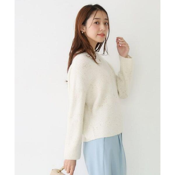 COUP DE CHANCE / クードシャンス 【手洗い可】スパンコール付ニットトップス