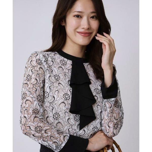 COUP DE CHANCE / クードシャンス 【日本製】フラワーレースブラウス