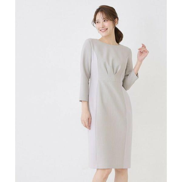 COUP DE CHANCE / クードシャンス 【手洗い可／日本製】異素材組み合わせワンピース