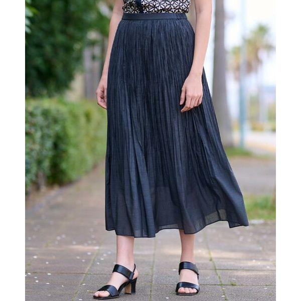 DRESSTERIOR / ドレステリア 【ウエストゴム/ミディ丈】シアープリーツスカート