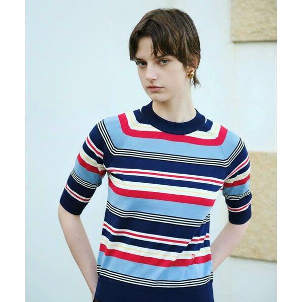 DRESSTERIOR / ドレステリア 【大人MUSE5月号掲載】コットンシルクマルチボーダーニッ...