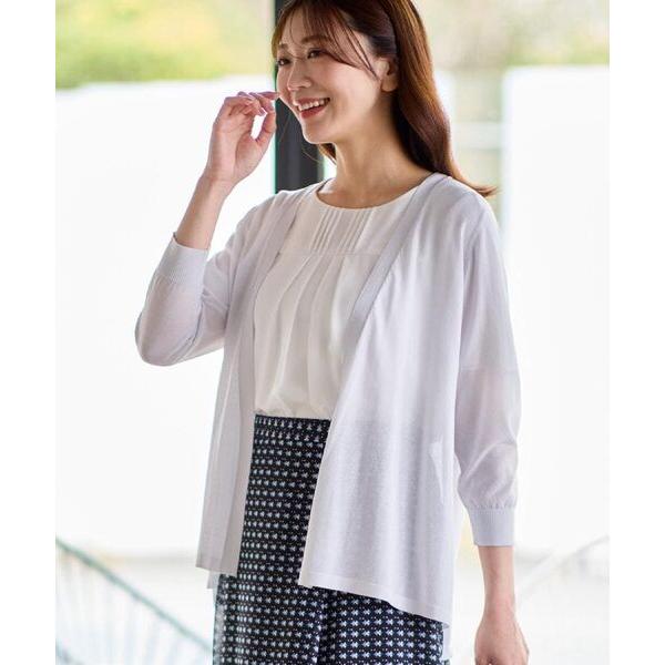 Reflect / リフレクト 【WEB先行カラーあり／手洗い可】涼しげスリットカーディガン