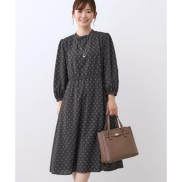 Reflect / リフレクト 【きちんと見え／通勤／セレモニーにおすすめ◎】ドット×ダイヤ柄ワンピ...