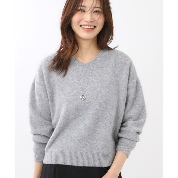 Reflect / リフレクト 【選べる5色／ゆったりシルエット】Vネックスパンコールニット