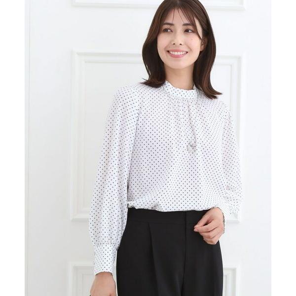 Reflect / リフレクト 【お仕事に◎】ドットプリントブラウス