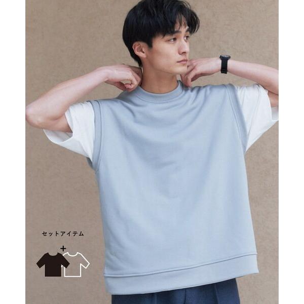 THE SHOP TK / ザ ショップ ティーケー 【ベスト＋半袖Tシャツセット】CAVEアンサン...