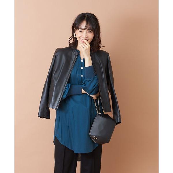 qualite / カリテ キーネックバックギャザーカットソー