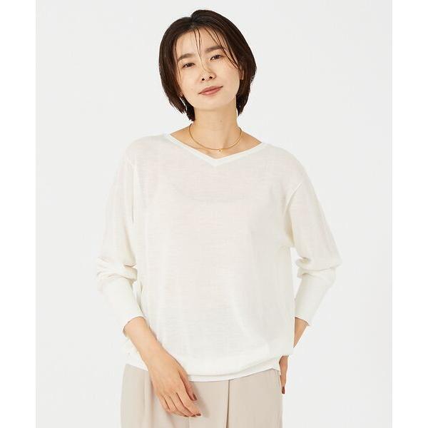 qualite / カリテ 【アンサンブル対応】シアーウール2WAYニットプルオーバー