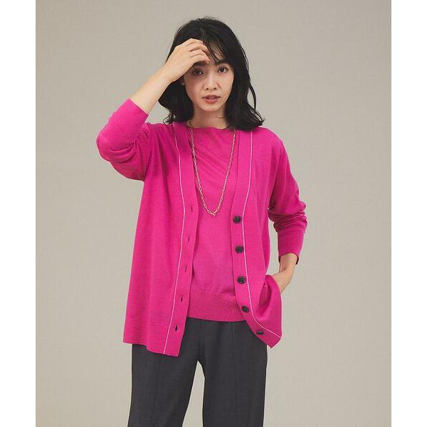 qualite / カリテ 《アンサンブル対応》ウールハイゲージニットカーデ