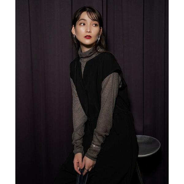 qualite / カリテ シャイニーリブニット