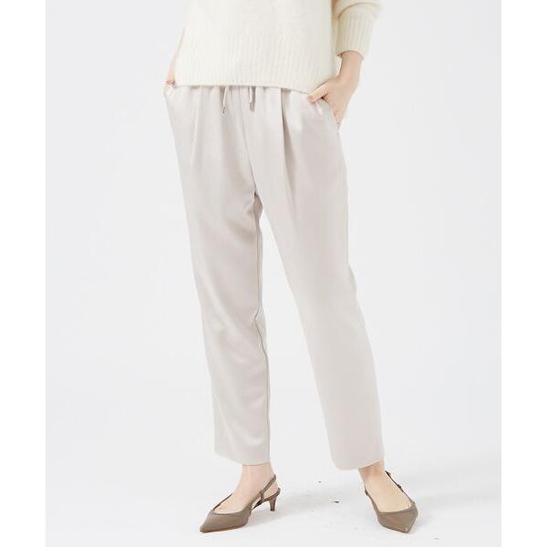qualite / カリテ アセテートサテンドロストパンツ