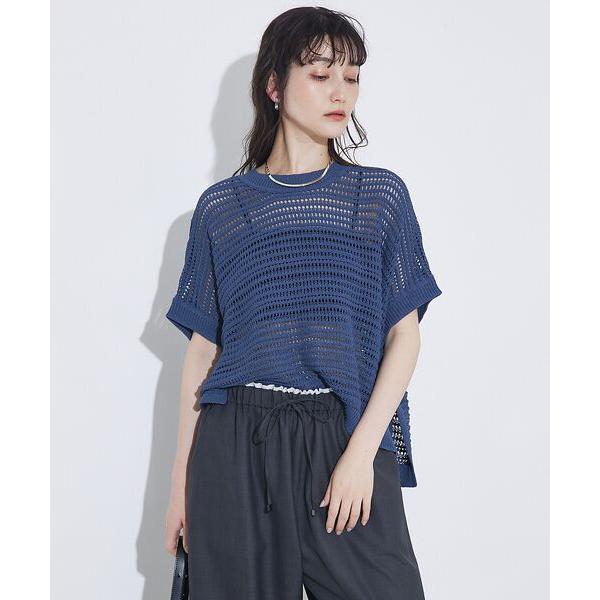 qualite / カリテ 透かしガータースクエアニット