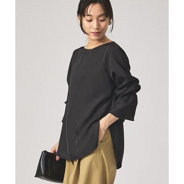 qualite / カリテ ブライトツイルベルブラウス