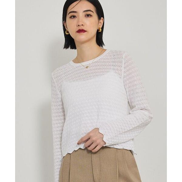 qualite / カリテ スカラップレースニット