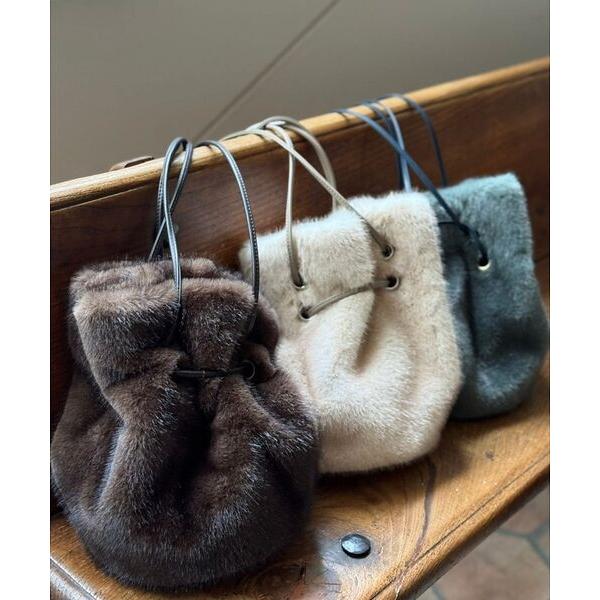 qualite / カリテ ファーバック/秋バッグ/冬バッグ/モコモコバッグ