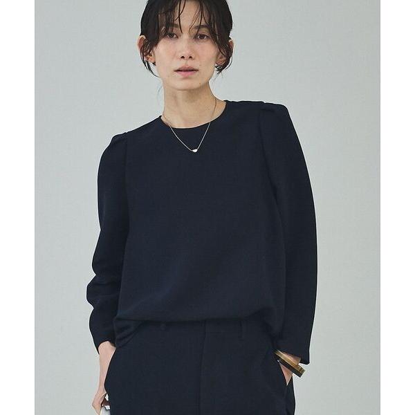 qualite / カリテ 【シワになりにくい】ライトダブルクロスナローブラウス