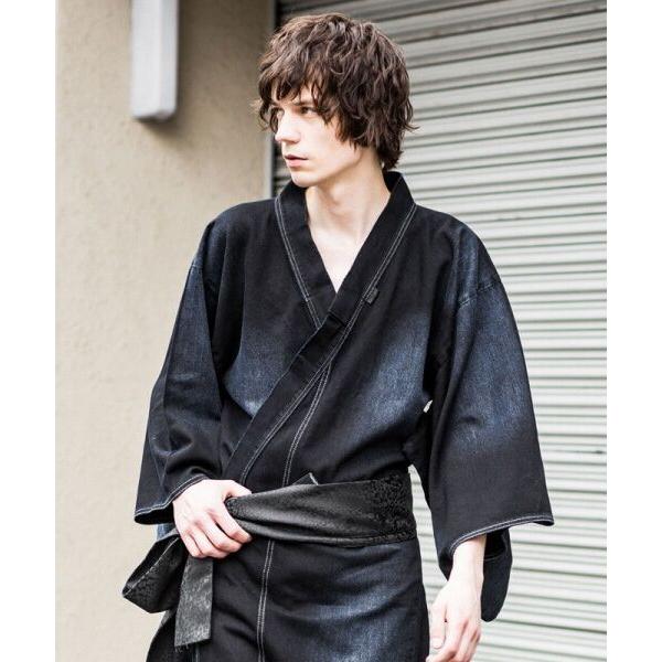 SHIFFON / シフォン ブラスト加工デニム浴衣+帯セット