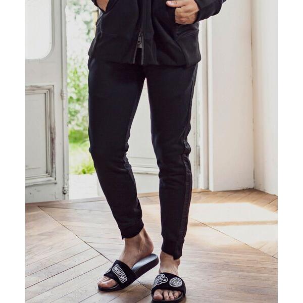 SHIFFON / シフォン 裏毛切り替えロングパンツ