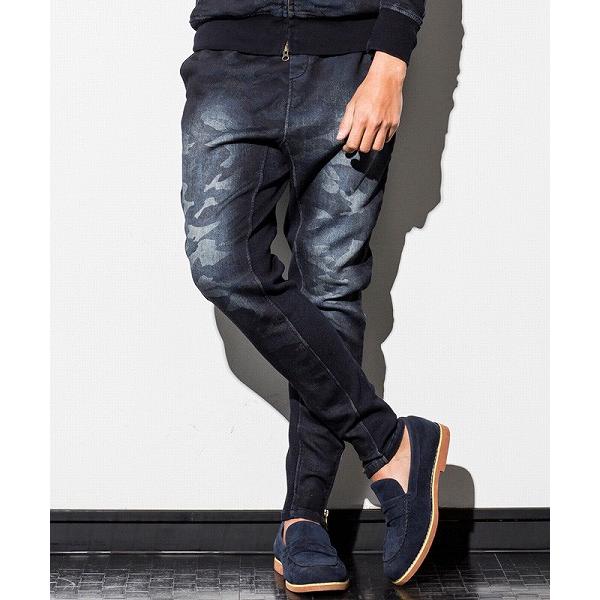 SHIFFON / シフォン 裾ファスナー付カモフラージュ柄ジョグデニムパンツ