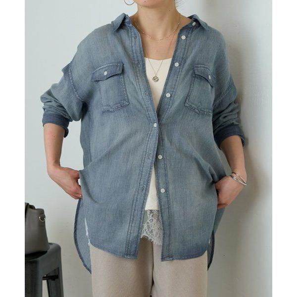 BEARDSLEY / ビアズリー シフォンデニムシャツ