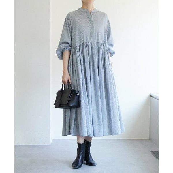 BEARDSLEY / ビアズリー 先染めギャザーワンピース