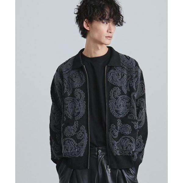 tk.TAKEO KIKUCHI / ティーケー タケオキクチ 【洗える】ペイズリージップカーディガ...