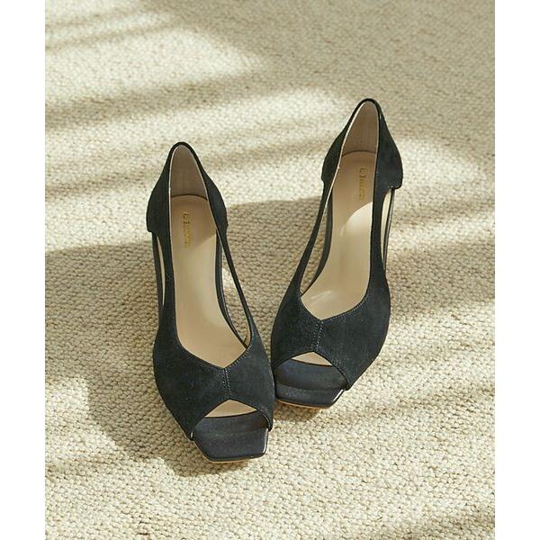 Au BANNISTER / オゥ バニスター バタフライカット スクエア オープントゥ パンプス