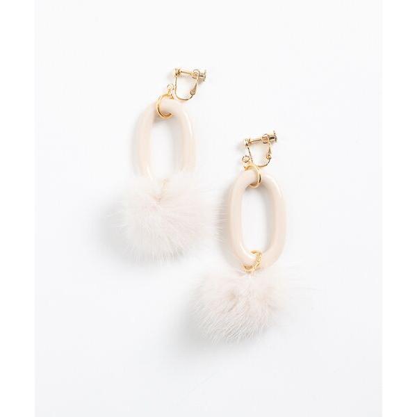 LOWELL Things / ロウェルシングス ●C/ミンクファー×アクリルイヤリング