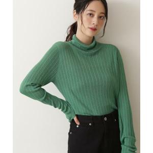 NATURAL BEAUTY BASIC / ナチュラルビューティーベーシック アイレットリブタートルニット