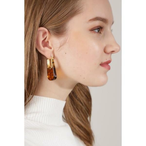 PINKY &amp; DIANNE / ピンキーアンドダイアン ラウンドスクエアコンビピアス