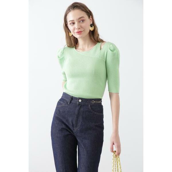 PINKY &amp; DIANNE / ピンキーアンドダイアン ◆アシンメトリーネックニットトップス