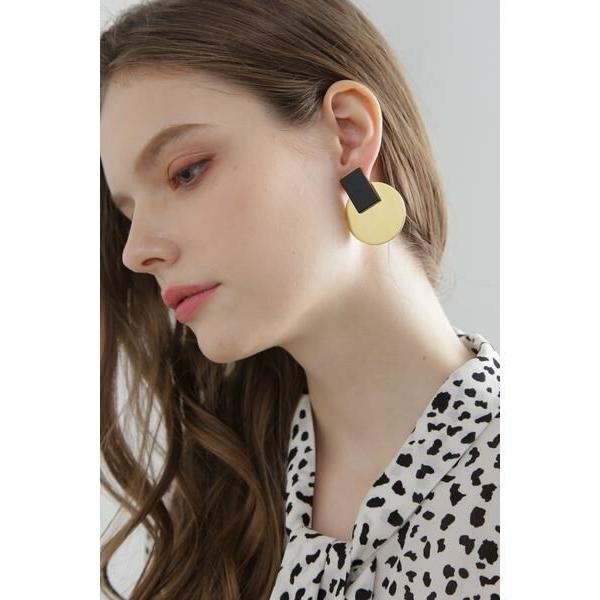 PINKY &amp; DIANNE / ピンキーアンドダイアン メタルコンビジオメトリックピアス