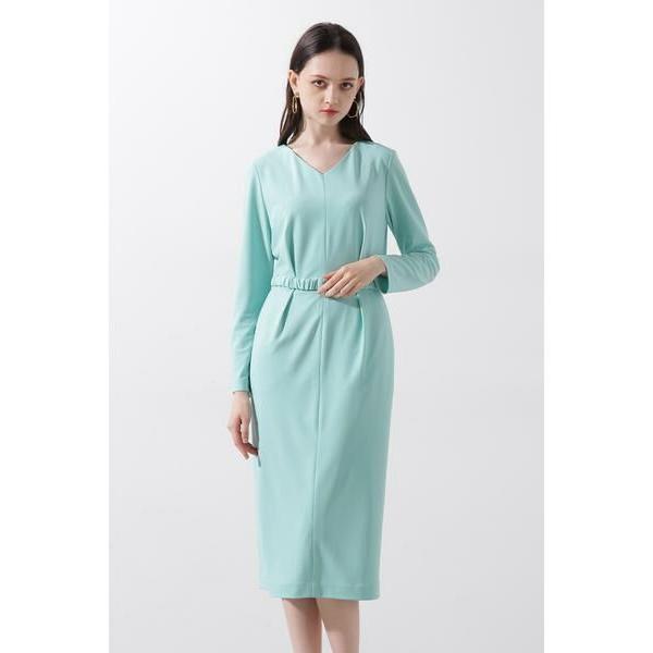 PINKY &amp; DIANNE / ピンキーアンドダイアン ◆シャーリングベルトＶネックワンピース