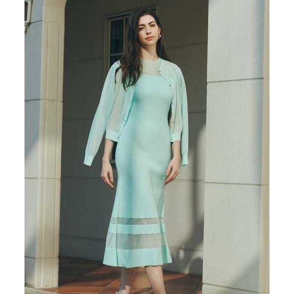 PINKY &amp; DIANNE / ピンキーアンドダイアン ◆シアーコンビマーメイドニットワンピース