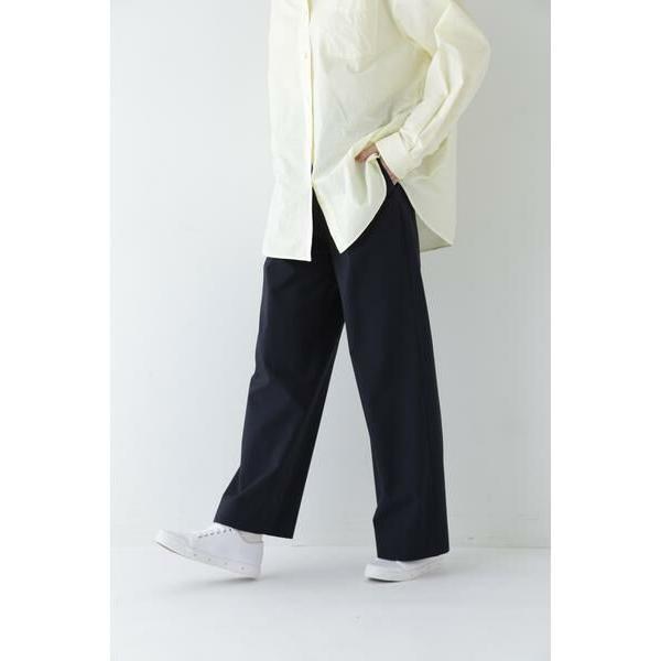 human woman / ヒューマンウーマン ◆Ｐレーヨン麻ポプリンマーベルトセミワイドパンツ