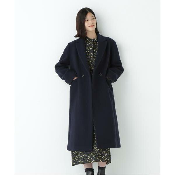 human woman / ヒューマンウーマン ウールモッサダブルチェスターコート
