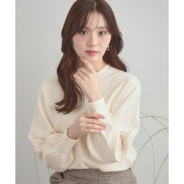 Couture Brooch / クチュールブローチ 【洗える/スカラデザイン】パフスリーブ ニット