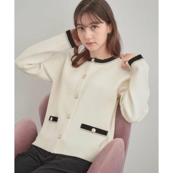 Couture Brooch / クチュールブローチ 【通勤・大人上品】ムースタッチジャカード 配色...