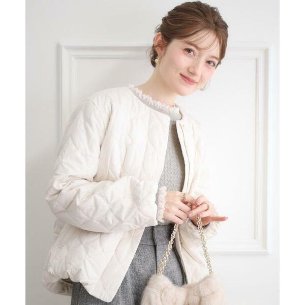 Couture Brooch / クチュールブローチ 【撥水・大人可愛い】リボンキルティングジャケッ...
