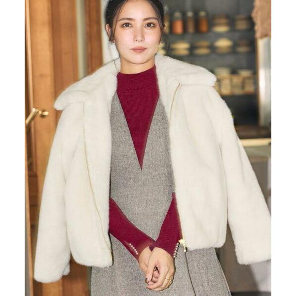 Couture Brooch / クチュールブローチ 【ふわふわ・上品】ミンクフェイクファーアウター