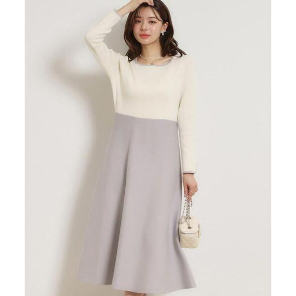 Couture Brooch / クチュールブローチ 【ハレの日・通勤】スクエアネック バイカラー ...