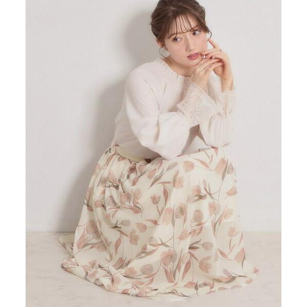 Couture Brooch / クチュールブローチ 【洗える】チューリップ柄スカート