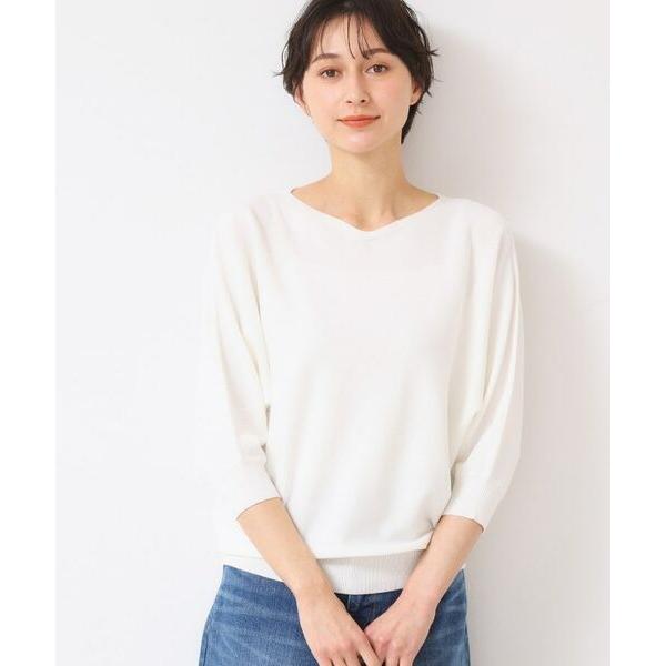 Dessin / デッサン 【選べる7色展開・洗える】後ろボタンニットプルオーバー七分袖（XS〜L）